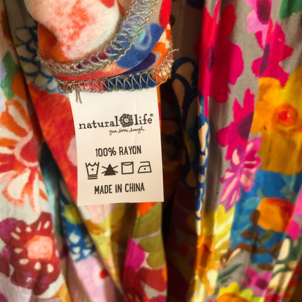 Natural Life Tricia Maxi Dress Floral Colorful Boho - Picture 7 of 7